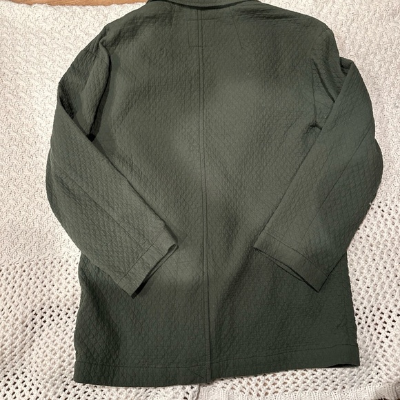 Madewell diamond jacquard shaw blazer olive green women's size small 100%Cotton - Picture 7 of 12